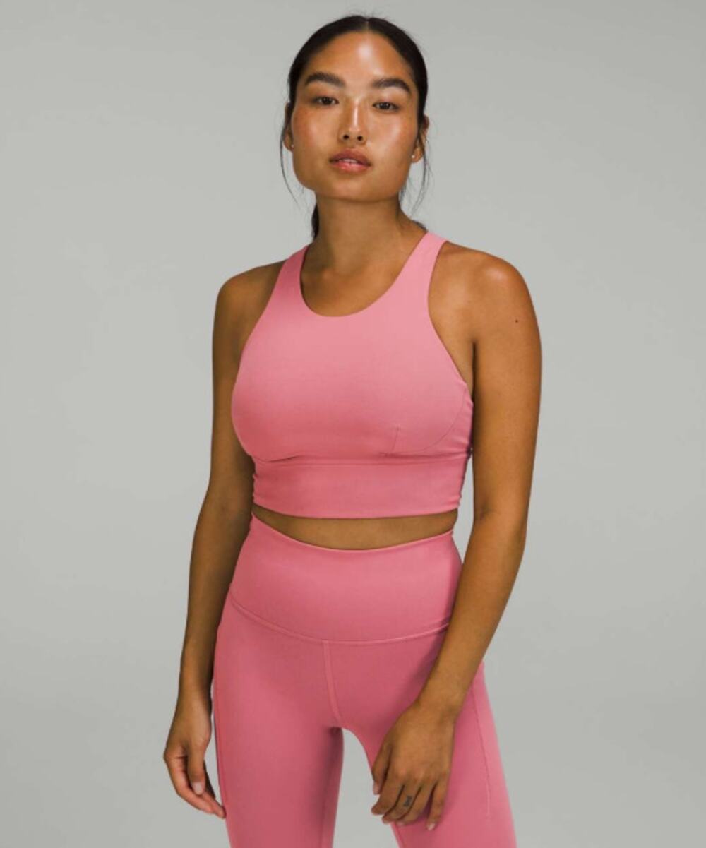 Lululemon Wunder Train Longline Bra Size 6 PINK LW2CNSS